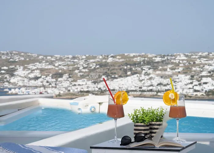 Villa Schatz - Private Pool-Sea & City View Mykonos Town